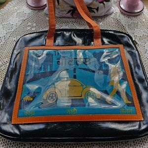 Rare Hard To Find  Bag From Facebook Beatles Bag Foreign language, Blk, Org,Blue